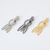 Popular en Xiaohongshu Ins Coreano Clip de Corazón de Conejo Dorado Lindo Metal Accesorios para el Cabello Clip de Gato Personalización