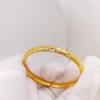 Jóias da Moda de Celebridades da Internet Pulseira de Latão Banhada a Ouro 6N Aberta Pulseira Brilhante de Mosquitinho Atacado Feminino Ouro Rosa