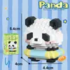 Novos Blocos de Construção de Panda para Crianças, Blocos de Construção de Partículas Micro em Formato de Flor, Brinquedos Educativos de Montagem, Brinquedos de Presente Venda por Atacado