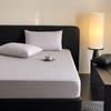 Conjunto de Lençol de Cama Matelassado Xadrez e Lyocell Respirável de Três Peças com Capa Protetora Simmons Aumentada Cor Pura Simples 1.5/1.8m
