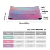 Bandas Elásticas de Resistência com Gradiente, 3 Níveis para Treino de Pernas e Quadris, Bandas Largas Antiderrapantes para Exercícios