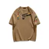 Camiseta de Manga Corta Moderna Estilo Americano con Estampado Divertido de Dibujos Animados 2026 Verano Estilo Pareja Cuello Redondo Algodón Puro Holgada