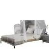 Mosquitero para Uso Doméstico, 1.5m de Ancho, Estilo Tradicional Rural, Cama Doble, 1.8m de Ancho, De Pie, Malla Densa, Puerta Única