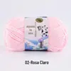 Leite de algodão 5-Strand Leite fio de algodão artesanal diy tecido de lã média grossa branca mão-malha bebê camisola bola de lã atacado
