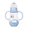 Biberón de polipropileno de cuello estándar para bebé, madre e infante recién nacido, 160 ml, con forma de arco y con asa, resistente a caídas, venta al por mayor de 0 a septiembre