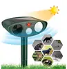 Repelente de Animais Movido a Energia Solar LED Infravermelho Ultrassônico Repelente de Ratos Sensor Infravermelho Repelente de Ratos Repelente de Gatos