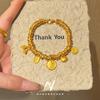 Pulsera Estilo Lujo Dios de la Riqueza Modelo Nuevo con Tejido de Animal Chapado en Oro para Regalo de Cumpleaños de Novia