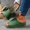 Sandalias de cuña de una tira de talla grande 43, suela gruesa, punta abierta, importación, para playa, exteriores, estilo balancín, verano 2025