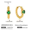 Wanxing Ouro 18K Aço Inoxidável Redondo Zircônia Brincos Nicho Transfronteiriço Ins Personalizado Joias Brincos Aço Inoxidável