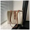 Bolsa Saco Feminina de Inverno Nova Tendência Simples Versátil Grande Capacidade Bolsa de Compras Moda Bolsa de Ombro Tote Atacado