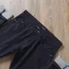 Pantalones Vaqueros Rectos Pequeños Lavados para Hombre, Delgados, Elegantes, Elásticos, de Cintura Media, Transpirables, Color Sólido, Ajustados, Verano 2025