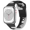 Correa deportiva de silicona bicolor a juego para Apple Watch de 1 a 8.ª generación.