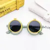 Marco Redondo Doble Marco Flip Gafas de Sol para Niños Moda Infantil Tendencia Niños y Niñas Protección UV Gafas Redondas