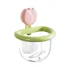 Caja de Almacenamiento de Ventosa con Forma de Tulipán Montada en la Pared Artefacto de Almacenamiento para Toallitas de Limpieza Facial Desechos de Baño Estante Multifuncional para Inodoro