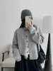 SunYou elegante tejido de punto, suave pero bien formado, chaqueta cárdigan corta y cómoda de lana para otoño e invierno