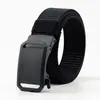 Cinturón de Lona para Hombre Hebilla Automática Casual Versátil Moda Cinturón Forrado Engrosado Nylon Traje de Trabajo Entrenamiento Militar Cinturón de Moda