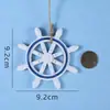 Corda de Cânhamo Decorativa DIY Mediterrânea Pequeno Pingente Criativo Mini Decoração de Parede Acessórios Feitos à Mão Barco de Pesca Âncora Pingente para Jardim de Infância