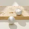 Pendientes de Bola de Metal Cepillado de Gama Alta, Modernos, Sencillos y Elegantes Accesorios para el Día a Día
