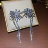 Brincos de Zircônia Fogos de Artifício, Estilo Francês, Brincos Simples de Franja, Luxo Leve, Moda de Alto Padrão, Brincos Versáteis de Nicho para Mulheres