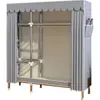 Guarda-roupa para uso doméstico, adequado para quartos e apartamentos de aluguel, fácil de montar, feito de tecido espessado e reforçado, com uma estrutura de aço resistente e durável