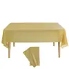 Mantel de fiesta desechable rectangular de plástico PEVA para mesa de postres de cumpleaños, color sólido, impermeable, a prueba de aceite
