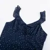 Vestido Largo Floral Dulce con Volantes Estilo Francés, Nuevo Estilo Veraniego, Ceñido a la Cintura, Ajustado, Elegante Estilo Vacacional para Mujer