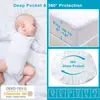 Amazon Protector de Colchón Suave Transpirable Impermeable Cubierta de Colchón Protector de Colchón Blanco