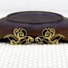 60583 Cobre Estilo Antiguo DIY Cobre Goteo de Aceite Hecho a Mano Horquilla Corona de Pelo Material Accesorios Flor Hoja de Loto 18*32mm