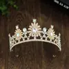 Tocados para Novia Europeos y Americanos Corona Barroca Tocados de Pedrería Corona de Princesa Accesorios para el Cabello de Boda Accesorios para Vestidos Venta al por Mayor