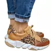 Cross2026 Primavera Nuevo Mocasines Casuales Estampado de Leopardo Mujer Planos con Cordones Comercio Exterior Talla Grande Zapatos Casuales Deportivos Talla 43