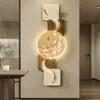 Pinturas decorativas de entrada e sala de estar transfronteiriças, luzes LED, parede de fundo de sofá vertical, novo estilo chinês, de alta qualidade, arte de parede criativa