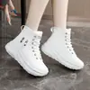 KA6666 Botas de Neve Femininas 2026 Novo Estilo Inverno Com Pelúcia Adicional Botas Martin Sapatos Femininos Botas Curtas Solado Grosso Sapatos de Algodão para Estudantes