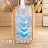 Saco de armazenamento de edredom em PVC transparente, essencial para embalar e mudar, saco de armazenamento à prova d'água e à prova de umidade de grande capacidade para uso doméstico