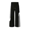 Marca de moda Jiayiku Otoño 2025 Nuevos Pantalones Deportivos Retro Americanos de Bloques de Color para Hombres y Mujeres Holgados, Caídos, de Pierna Ancha
