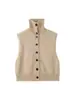 Suéter de cuello alto para mujer, chaqueta chaleco de punto para otoño e invierno, nueva prenda exterior de moda y tendencia 2026