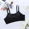 Sujetador sin tirantes Cai Xian'Er 3281 para chicas jóvenes, Ropa interior suave y no deformable, Estilo fino, Taza D, Transpirable con cierre de tres filas