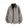 Chaqueta de trabajo Migura tie-dye estilo granero para hombres y mujeres, abrigo moderno de otoño de corte holgado, cárdigan top Migura bloque de color Detroit