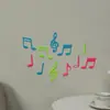 Decoraciones Personalizadas de Fábrica para Fiestas de Halloween Accesorios de Pared para Bares KTV Notas Musicales de Navidad Imanes Luminosos para Refrigerador