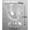 Vaso Desechable de Onza con Pie Alto Plástico Copa para Fiesta de Cóctel Copa de Champaña de Pie de Un Solo Uso Copa para Licor de Pie Alto Copa de Vino