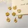 Colgante de Fantasma Calabaza Araña de Halloween Más Vendido Transfronterizo Europeo y Americano Acero Inoxidable Chapado en Oro de 18 Quilates Accesorios de Joyería DIY
