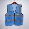 Chaleco de Seguridad Reflectante de Alta Visibilidad Xinma para Tráfico, Construcción y Saneamiento, Fluorescente Multibolsillo al por Mayor