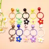 Chaveiro Anel Flor Colorida Sino Anel de Chaveiro DIY Presente Acessórios de Chaveiro Desenho Melhor Amigo Venda por Atacado