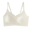 Lazo algodón puro floral color contrastante sin costuras ropa interior mujer tirantes con letras pecho pequeño se ve más grande soporte suave sujetador niña