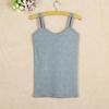 Camisola de Algodão com Duas Alças para Outono para Mulheres, Peça Externa Curta Justa Tamanho Plus, Lindo Design nas Costas, Top Camada Base, Atacado de Inverno