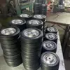 Rueda de goma maciza ligera rueda de polvo de goma industrial silenciosa rueda maciza de goma herramienta de empuje manual rueda giratoria de carro rueda maciza
