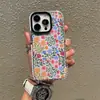 Lista de Comercio Exterior Funda de Teléfono Floral Colorida de Moda Adecuada para Apple 17 Pro Funda Transparente de Cobertura Total 16 Funda Anti-Caídas