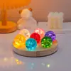Adorno de Escritorio de Bola de Cristal Luminosa de Cristal Agrietado de Hielo Colorido Luz Nocturna Estrellada Bola de Cristal Luz de Ambiente Regalo de Cumpleaños