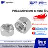 Aço inoxidável 304/metal porca autotravante porca sextavada de travamento parafuso de travamento DIN980 tampa M4-M24