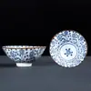 Xícara de chá cerâmica chapéu mestre xícara pintada à mão chá xícara única azul e branco japonês porcelana xícara de chá kung fu conjunto de chá tigela de chá atacado