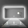 Espejo de Maquillaje Inteligente con Sensor Táctil, Espejo de Baño Antivaho, Espejo de Baño de Pared, Espejo de Maquillaje de Baño con Luz LED